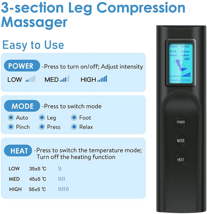 Leg Massager for Circulation, Foot Calf Thigh Massager with Knee Heat, Athlete Gifts VIP link for US dropshippers dropshipping